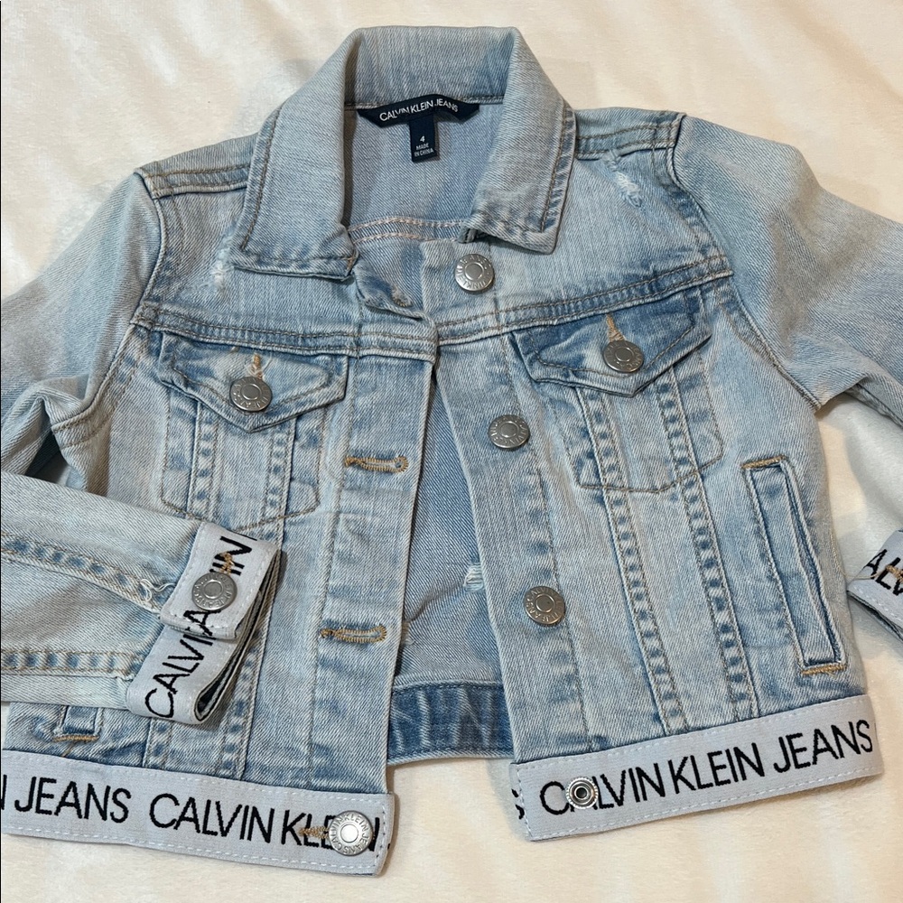 Calvin Klein Kids Light Wash Denim Jacket